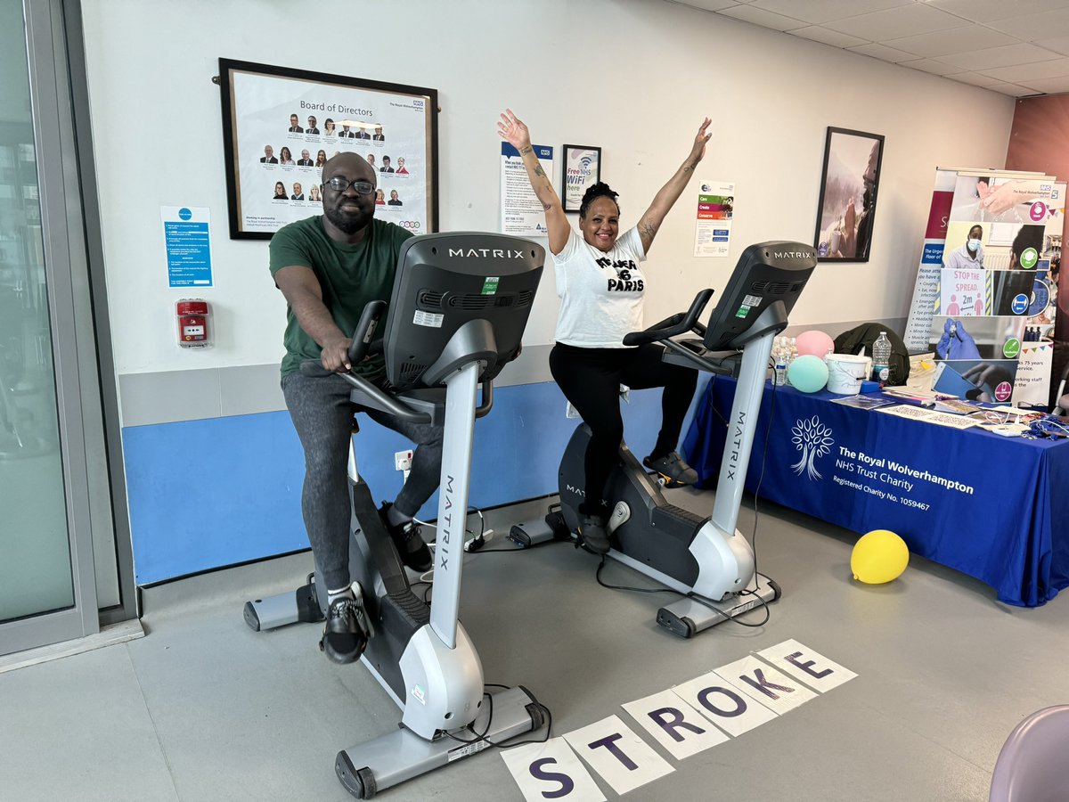 Marilyn & Atta have picked up the speed to help reach our target of 1,170 miles this month! The mileage reflects the amount of patients that the Stroke team @RWT_NHS have treated this past year. Help support their fundraising by clicking the JustGiving link below 👇