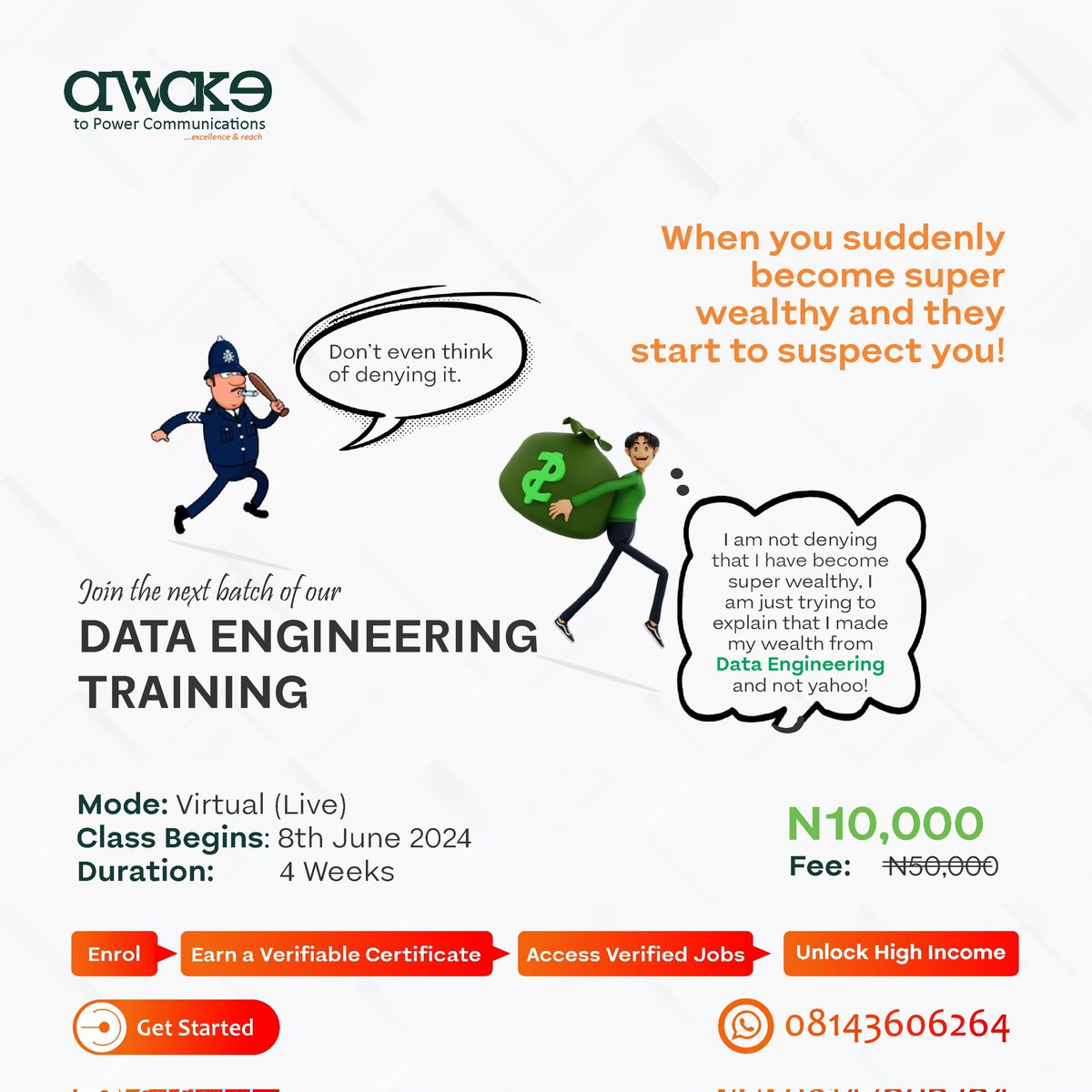 awaketopowercom's tweet photo. Learn to earn!

Contact us today and let's get you enrolled: 0814 360 6264

#data #dataengineering #training #dataengineeringtraining #faang #learndatascience #learndataengineering #earn #SkillsToEarn https://t.co/9q7NsqOigX