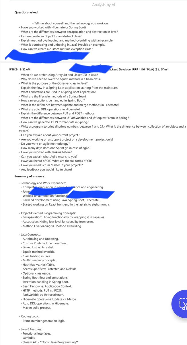SumitM_X's tweet image. Junior Java with Spring + REST + Hibernate candidate Interview Report.
EXPERIENCE 3 YEARS .
SELECTED.
DON'T JUST BOOKMARK , PLEASE RETWEET AS WELL SO THAT IT HELPS AS MANY AS POSSIBLE.🙏