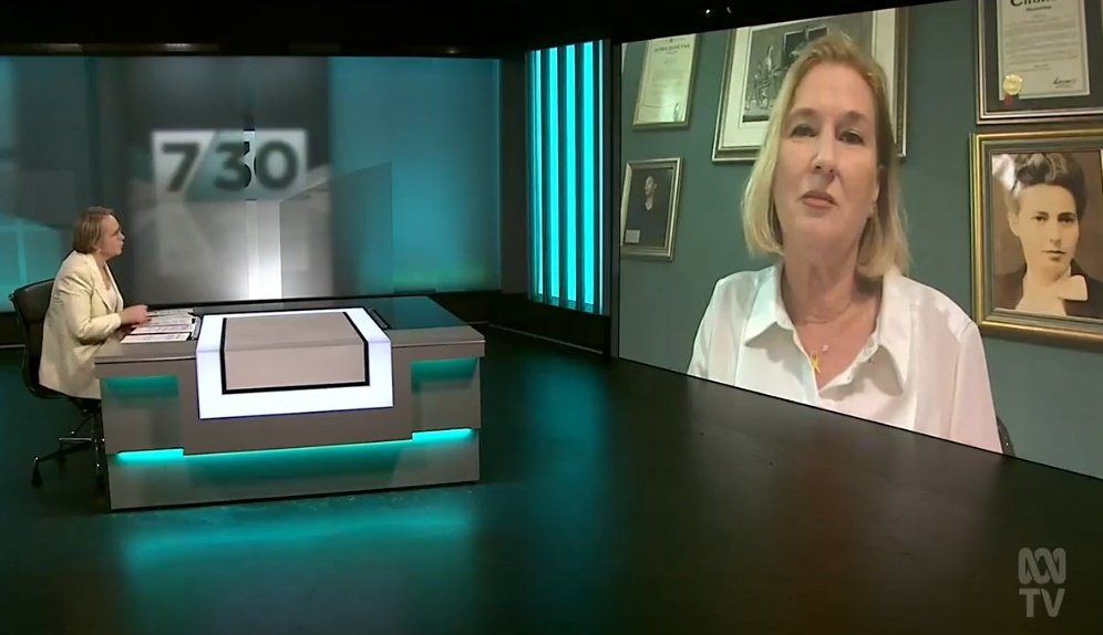 The world is witnessing Israel annihilate Palestinians with unparalleled barbarity & zero care for Gaza's children. Yet Tzipi Livni, with breathtaking audacity, tells Sarah Ferguson they are 'within international law' & the ICC's Netanyahu move is 'immoral'. JFC. #abc730 #auspol