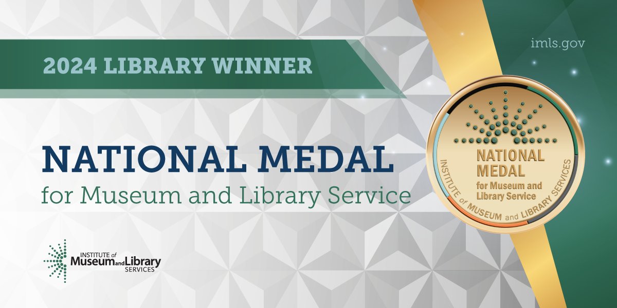 EXCITING NEWS! 🎉 DC Public Library has been awarded the 2024 National Medal for Museum and Library Service by @US_IMLS! 🏅 This prestigious honor celebrates our exceptional contributions to the community. bit.ly/4aptQ8t