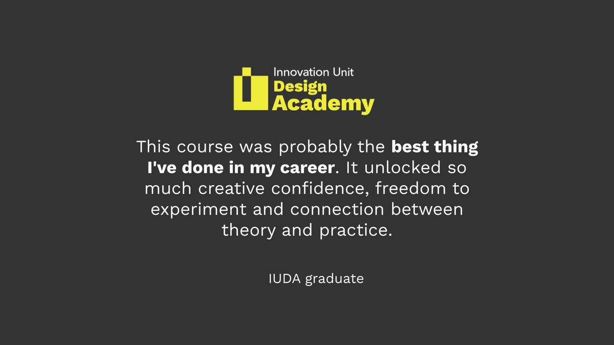 Early Bird discount for our #servicedesign course ends next week! ⏳✍️ Recent graduate @daisyicarter1 described #IUDA as 'probably the best thing I've done in my career'. Find more about how the course works, including discounted places: iuda.org.uk👀 #Innovation