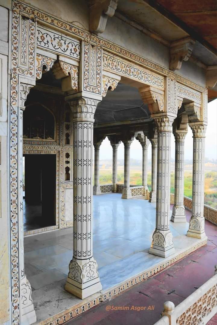 Spectacular Architectural Detail with Marquetry Inside Agra Fort, India *Photographed by Samim Asgor Ali on 14 December 2023.