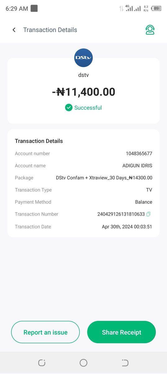 alooma231's tweet photo. @OPay_NG Opay DStv said they reversed my money and no money for my account since May 2,here is my acct number 8057401960 https://t.co/neoM4n7tne