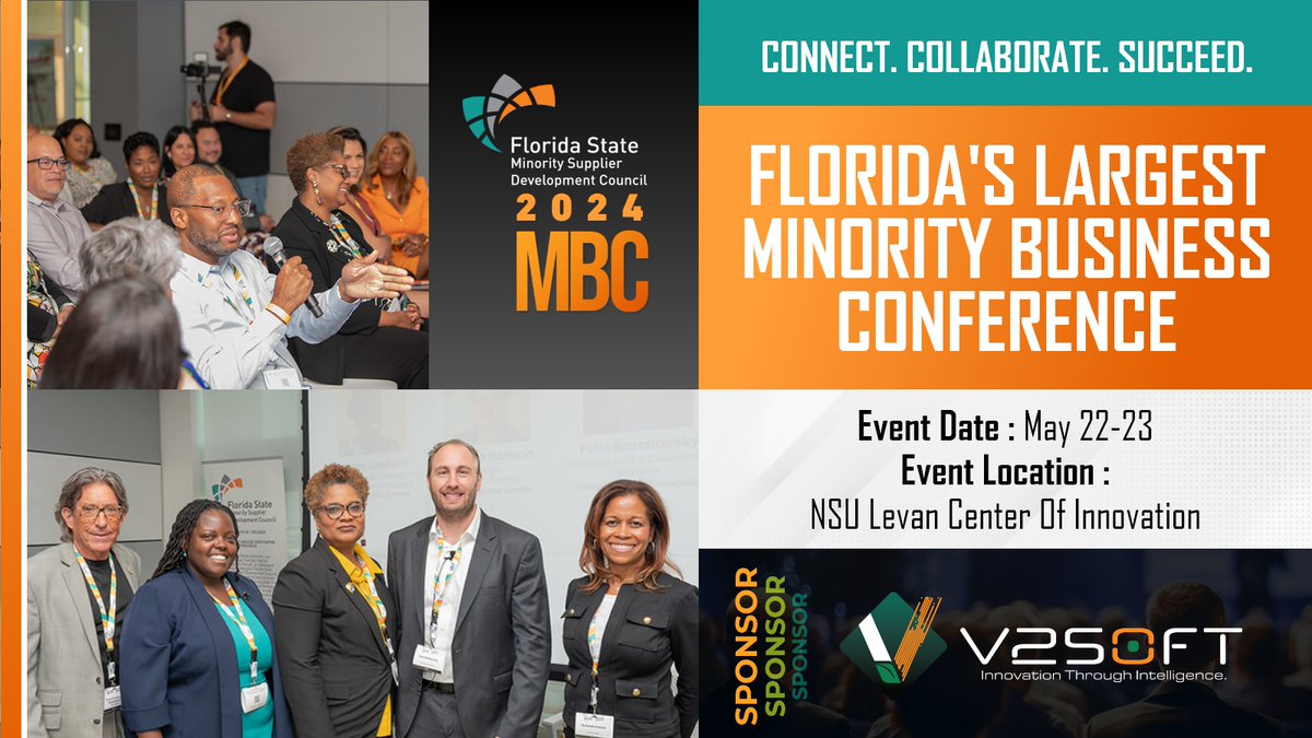 V2SOFT Inc. is sponsoring MBC 2024, Florida's largest Minority Business Conference, where businesses will gain valuable insights, networking opportunities, and potential partnerships at the event.

V2Soft will be hosting a whiskey tasting provided by Varchas Premium Spirits.