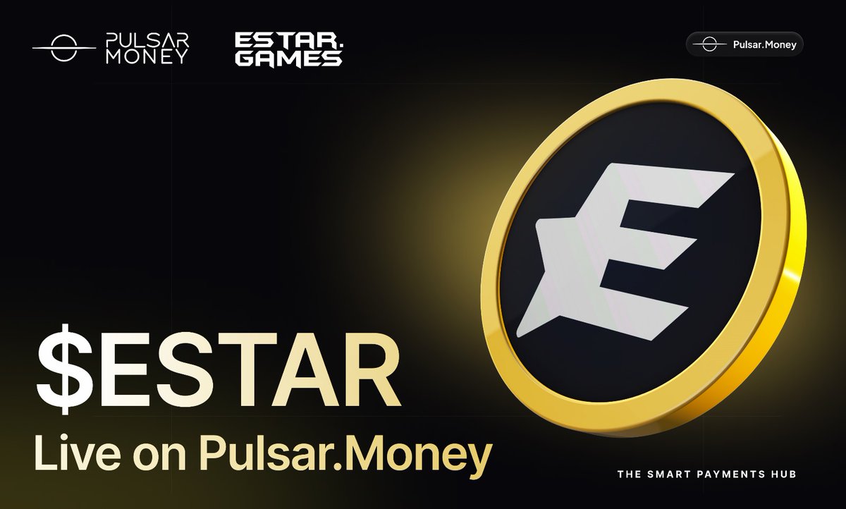Advancing Web3 Gaming applications @EstarToken is joining the Social Payments narrative powered by the #SmartPaymentsHub. $ESTAR now integrated into Pulsar Money Social Pay.