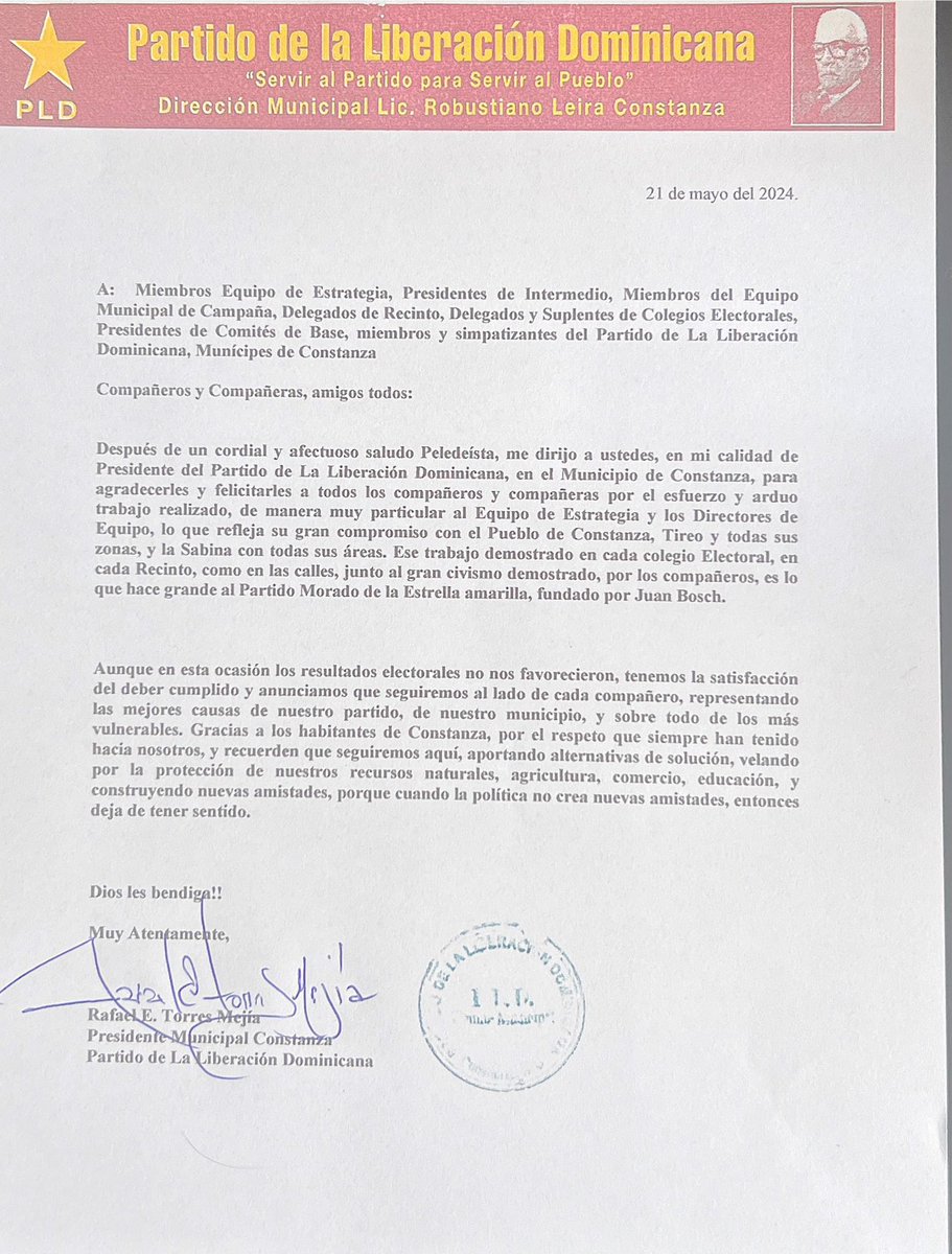 torrespld01's tweet photo. #EleccionesRD2024  #ConstanzaRD #PLD https://t.co/kgBDRFQXZu
