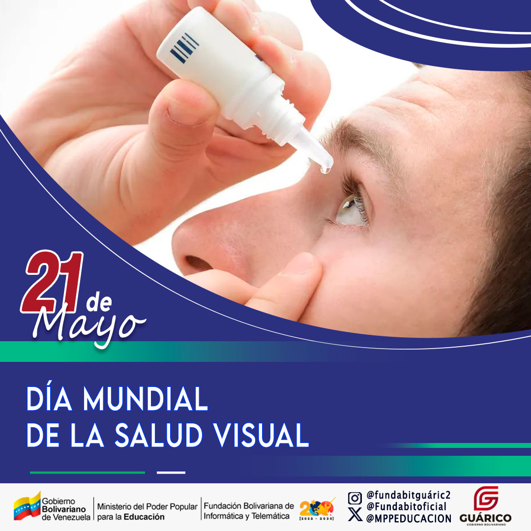 El Día Mundial de la Salud, promueve la importancia de la salud ocular y la prevención de la ceguera. Este día busca crear conciencia sobre la necesidad de chequeos regulares y el acceso a cuidados oftalmológicos para todos. 👁️👓
<a href="/NicolasMaduro/">Nicolás Maduro</a> <a href="/Fundabit_/">FundabitOficial</a> 
#VenezuelaSeCrece
