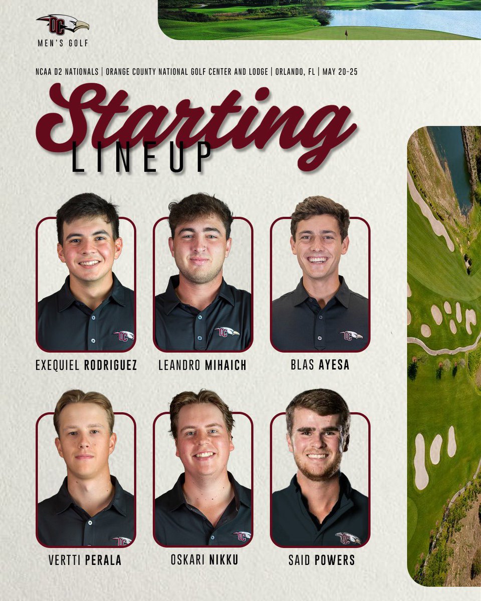 It’s time for the @NCAADII Men’s Golf Championships stroke play portion! Round one of three starts for us at 11:16 a.m. Oklahoma time! 📊: results.golfstat.com/public/leaderb… #TalonsUp⛳️