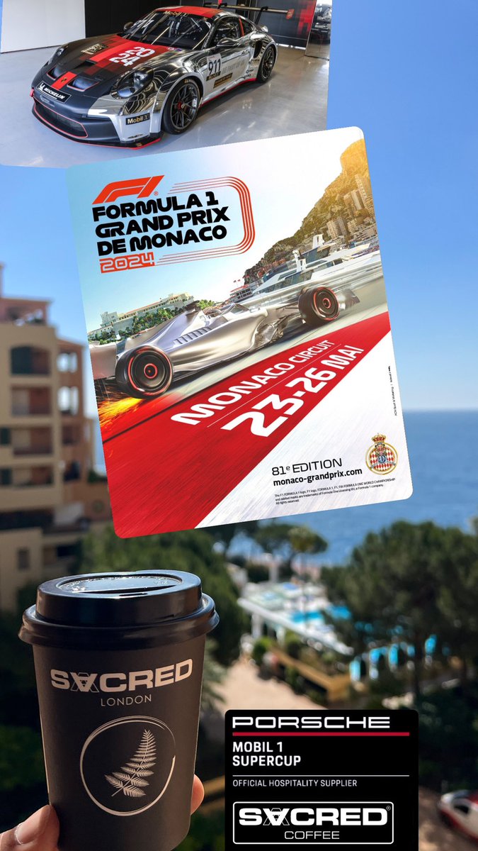 SacredSport's tweet photo. RACE WEEK #MonacoGP
Monte Carlo, Monaco 🇲🇨
@PorscheSupercup proud partner SACRED Coffee @Sacred_Cafe celebrating 9yrs partnership in the series #PMSC @SacredSport #BePartOfUs
#CoffeeOfMotorsport ❗️https://t.co/UJ2R6uEsvG https://t.co/A7oEVkX1bh