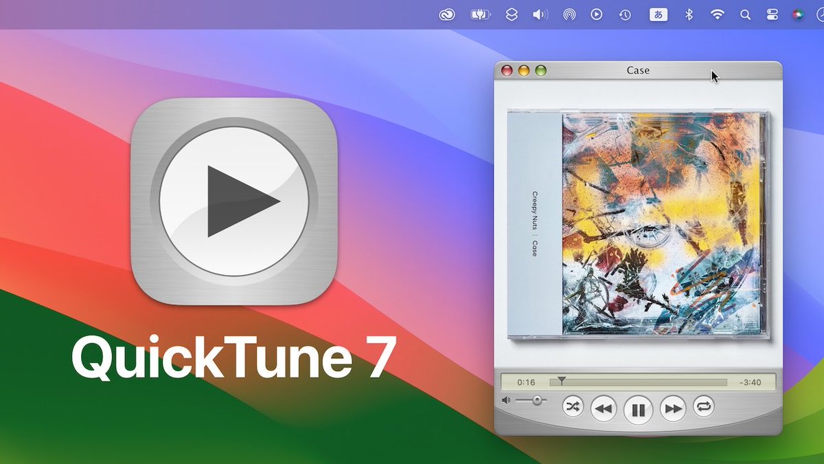 Appleがサポートを終了したメディアプレイヤーQuickTime 7デザインのApple Music用コントローラー「QuickTune 7 for macOS」がリリース。 applech2.com/archives/20240…