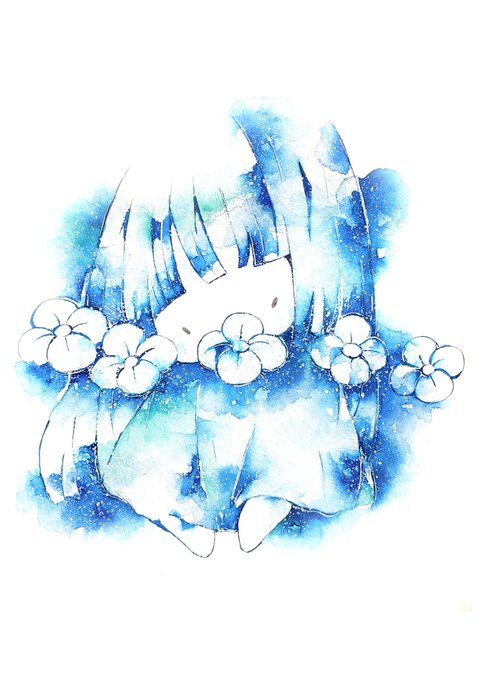 「blue theme flower」 illustration images(Latest)