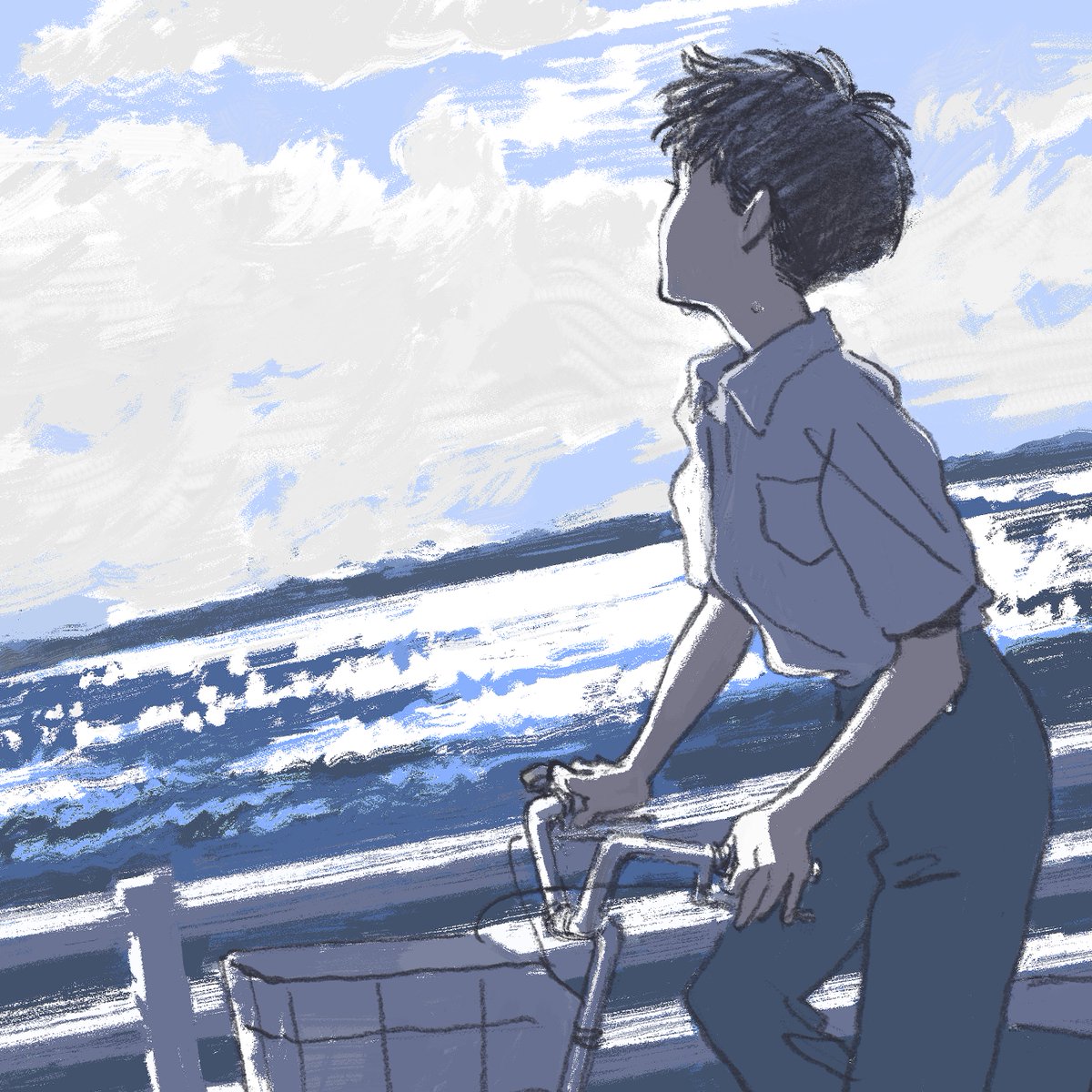 お知らせ】 kurayamisakaさん「jitensha」イラストを描かせていただき