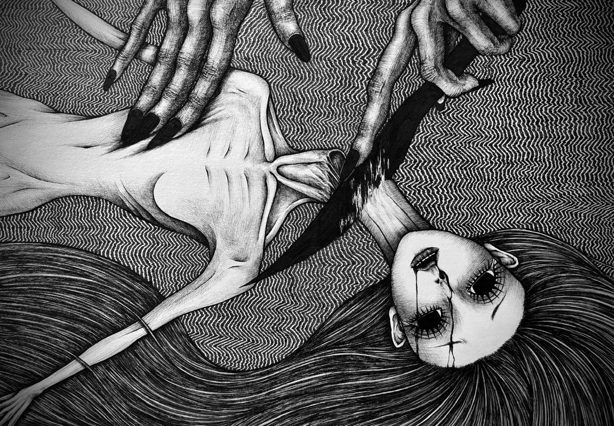 odento38's tweet photo. <악식 惡食> 
#손그림 #그림 #ArtistOnX #art #일러스트 #x https://t.co/APdFXtt49U