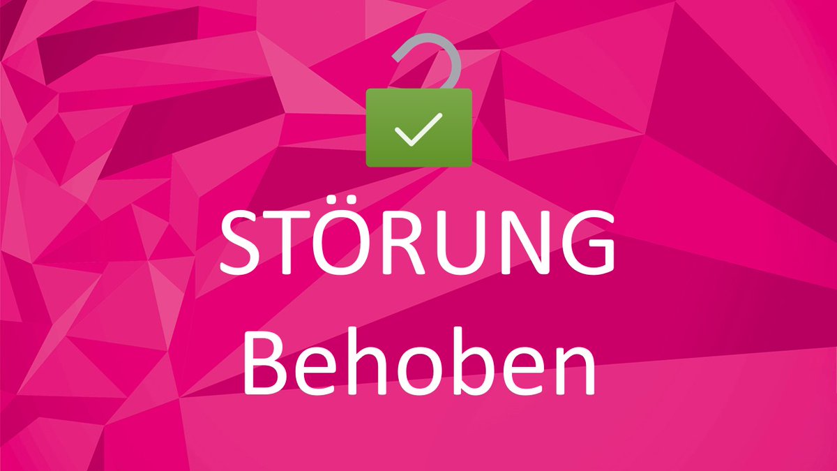 Aufgrund eines zentralen, technischen Problems kam es zu Beeinträchtigungen beim Login bei #MagentaTV &amp; Registrierung von IP-Telefonie, was zu Problemen der Telefonie geführt hat.
Die Störung ist behoben. Wir bitten unsere Kunden um Entschuldigung für die Unannehmlichkeiten.