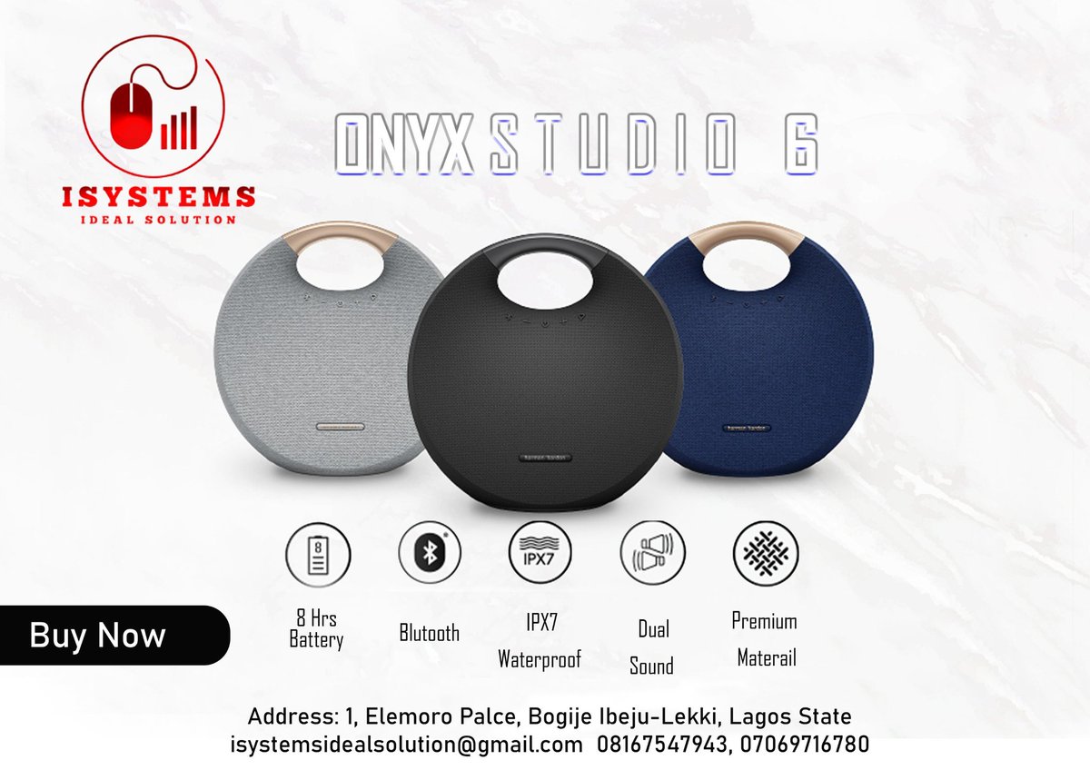 🔊 Onyx Studio 6: Portable Sound, Premium Audio, and Waterproof Design! 🎶
🎧 Sleek and Stylish: The Onyx Studio 6 boasts a sleek design that complements any space. 
🔗 #OnyxStudio6#PortableSound #WaterproofSpeaker #PremiumAudio #MusicEverywhere #LongBatteryLife