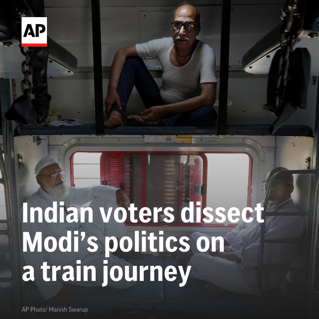 The Associated Press recently made a 48-hour train journey to interview Indian voters about the election, whose results will be announced on June 4. Take a look at the highlights. apnews.com/projects/lok-s…