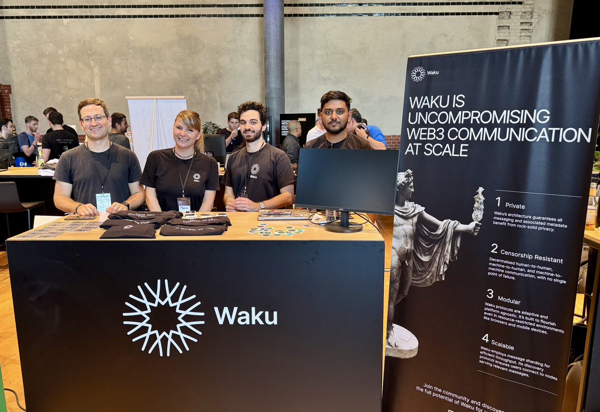 Waku (@waku_org) on Twitter photo Starting <a href="/BerBlockWeek/">Berlin Blockchain Week ๐ปโก๏ธ June 7-22, 2025</a> at @dappcon_berlin ๐ช๐ป
Exciting week ahead! Starting <a href="/BerBlockWeek/">Berlin Blockchain Week ๐ปโก๏ธ June 7-22, 2025</a> at @dappcon_berlin ๐ช๐ป
Exciting week ahead!