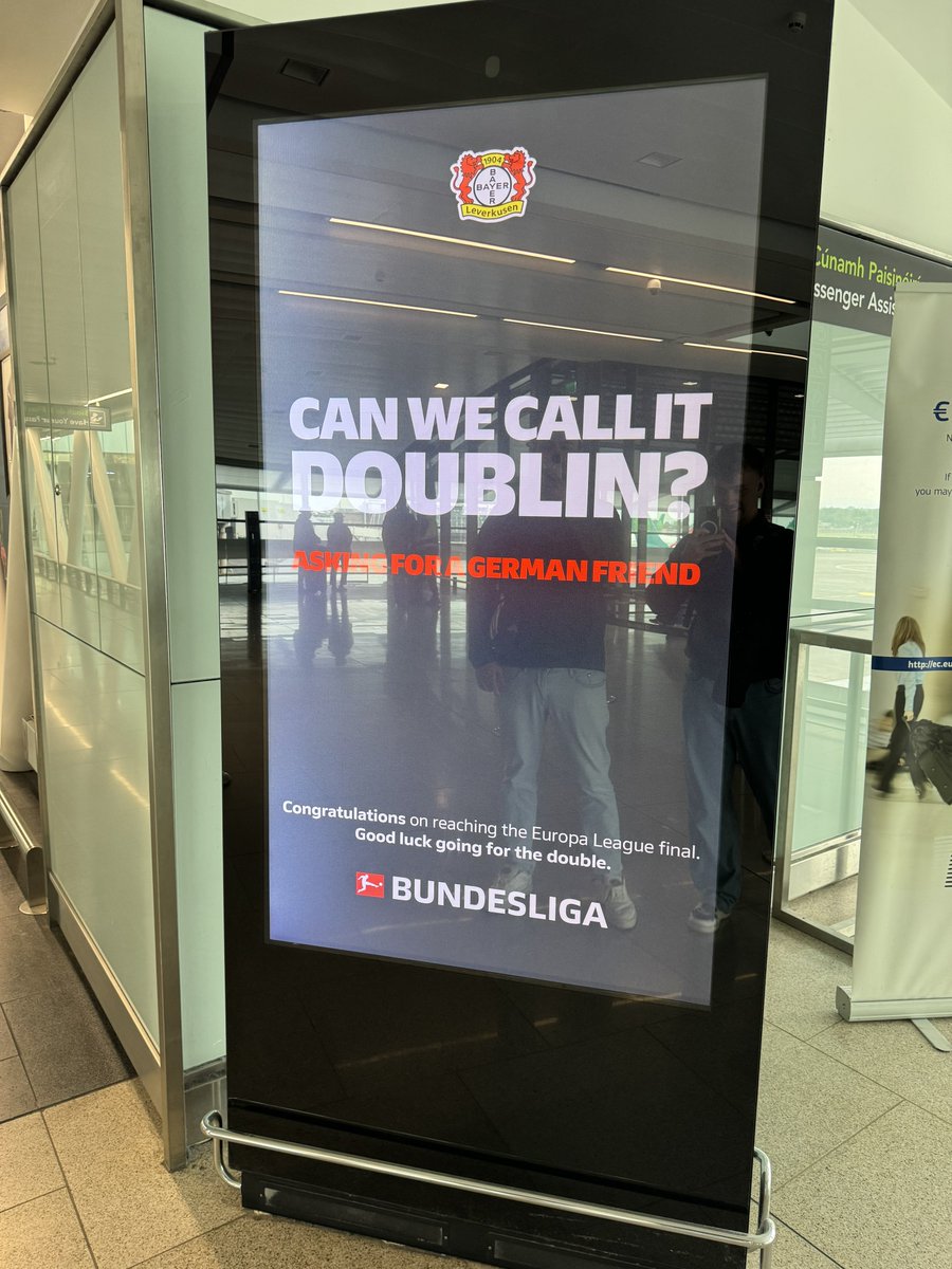 Bundesliga advertisement at Dublin Airport 👀🇩🇪