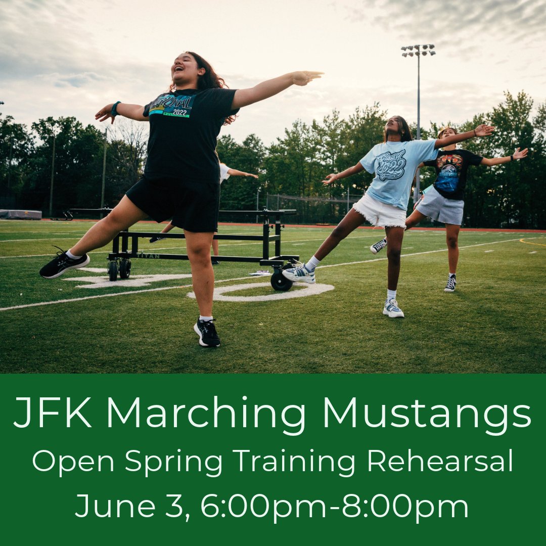 Did you miss the first two #JFKMB spring training rehearsals? We have another one next Monday! Come be a part of something special! jfkbands.org/auditions