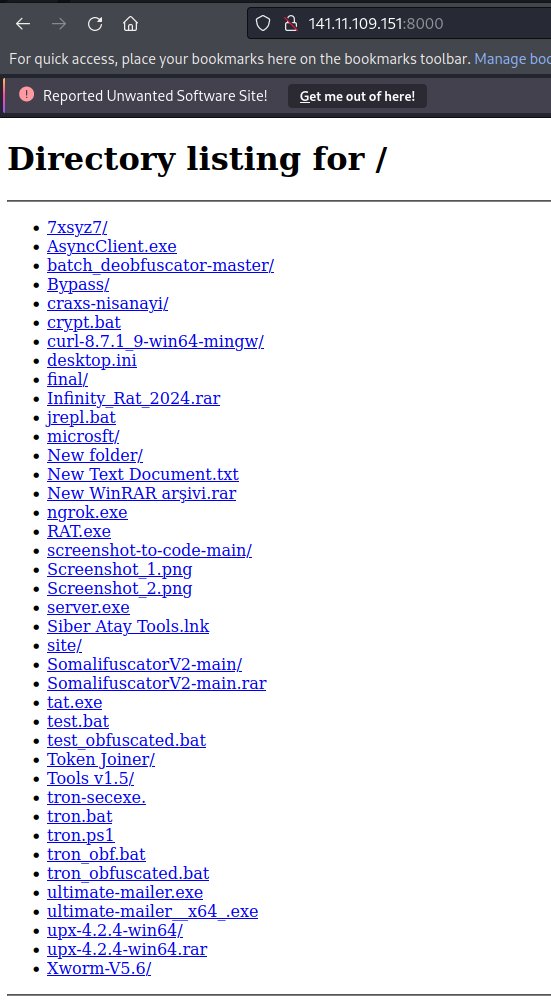 banthisguy9349's tweet photo. http://141.11.109.151:8000/ 

Yikes opendir full with malware https://t.co/yYZO0zWg7A