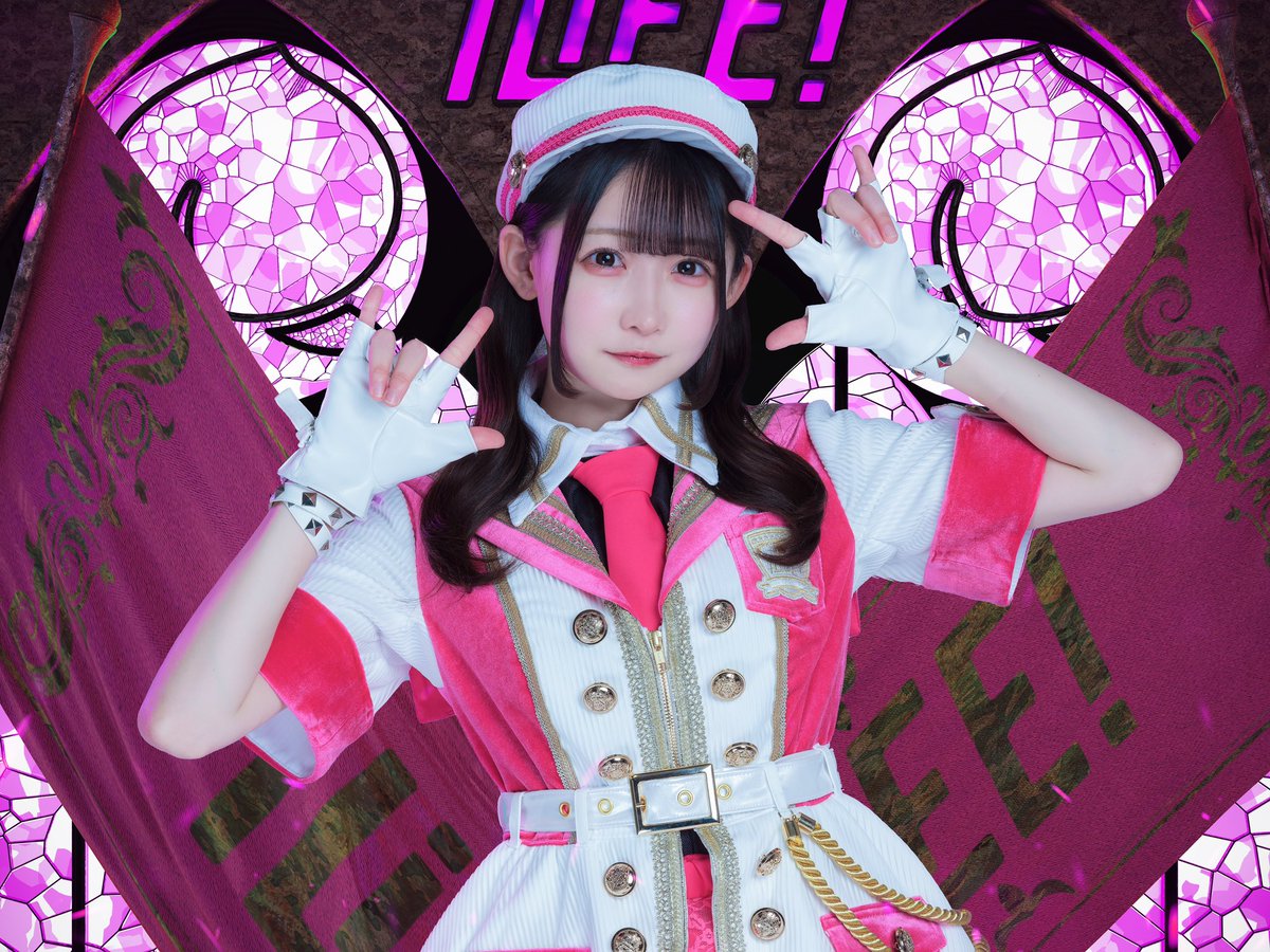 新ヴィジュアル公開】 ♥向日えな ♡担当カラー 桃 ♥えなと