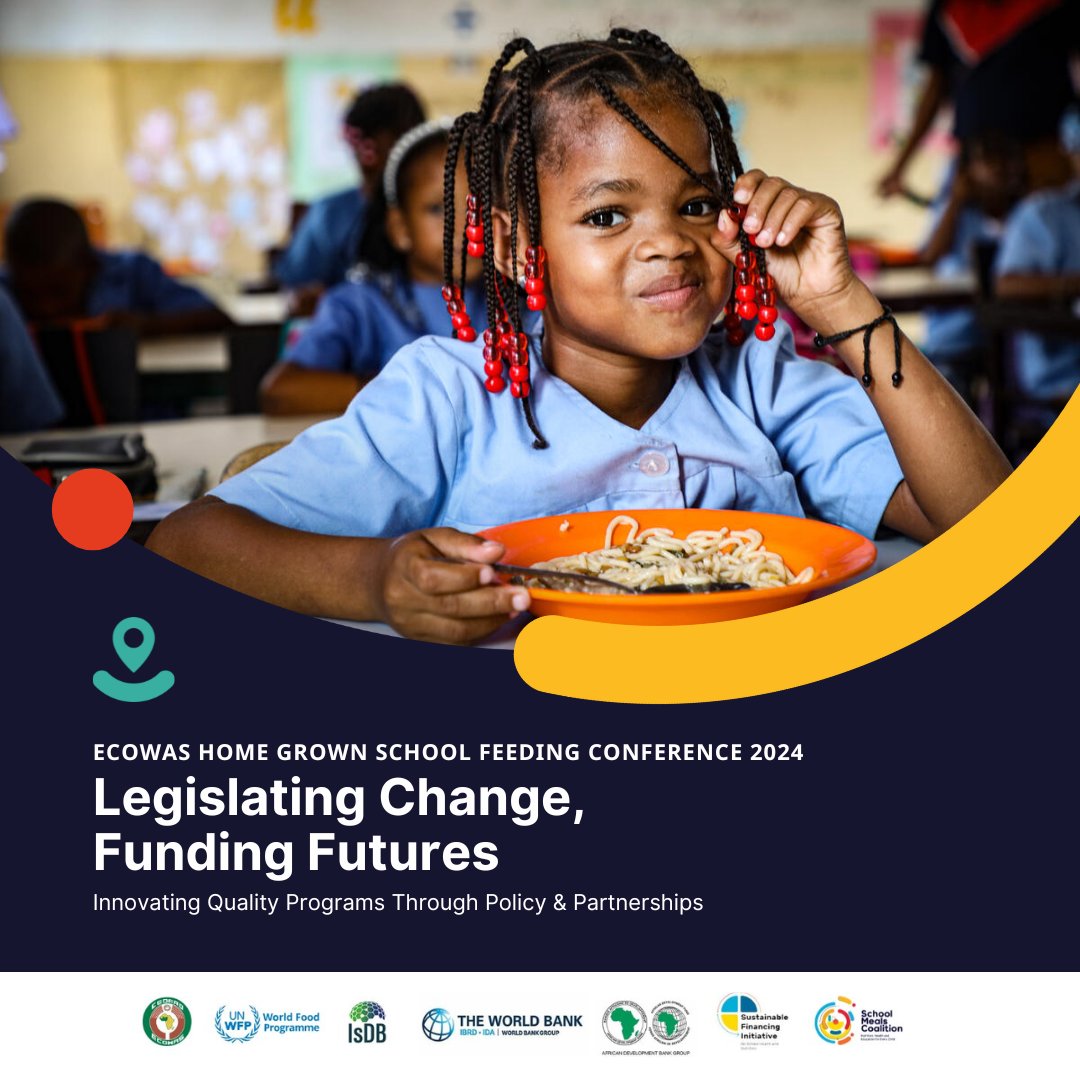 📢 The ECOWAS Technical Meeting on Home-Grown #SchoolMeals is underway! 🌍 Governments & technical experts from 14 of 15 ECOWAS countries, all members of the @SchoolMeals_ Coalition, will convene to discuss how locally sourced school meals are enhancing children's education in