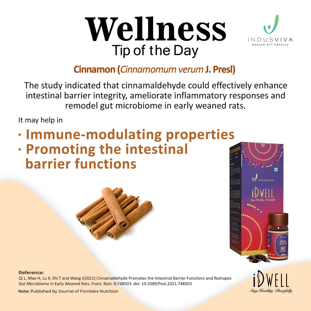 Experience digestive wellness with iDwell Gut Gummies, enriched with the natural goodness of cinnamon.
website : vivaidwell.com
#wellness #gummies #health #Ayurveda #Gut_health #Gut #immunity #antioxidants
#Gut_Gummies #tasty_gummies #vivaidwell #indusviva #vibrantviva