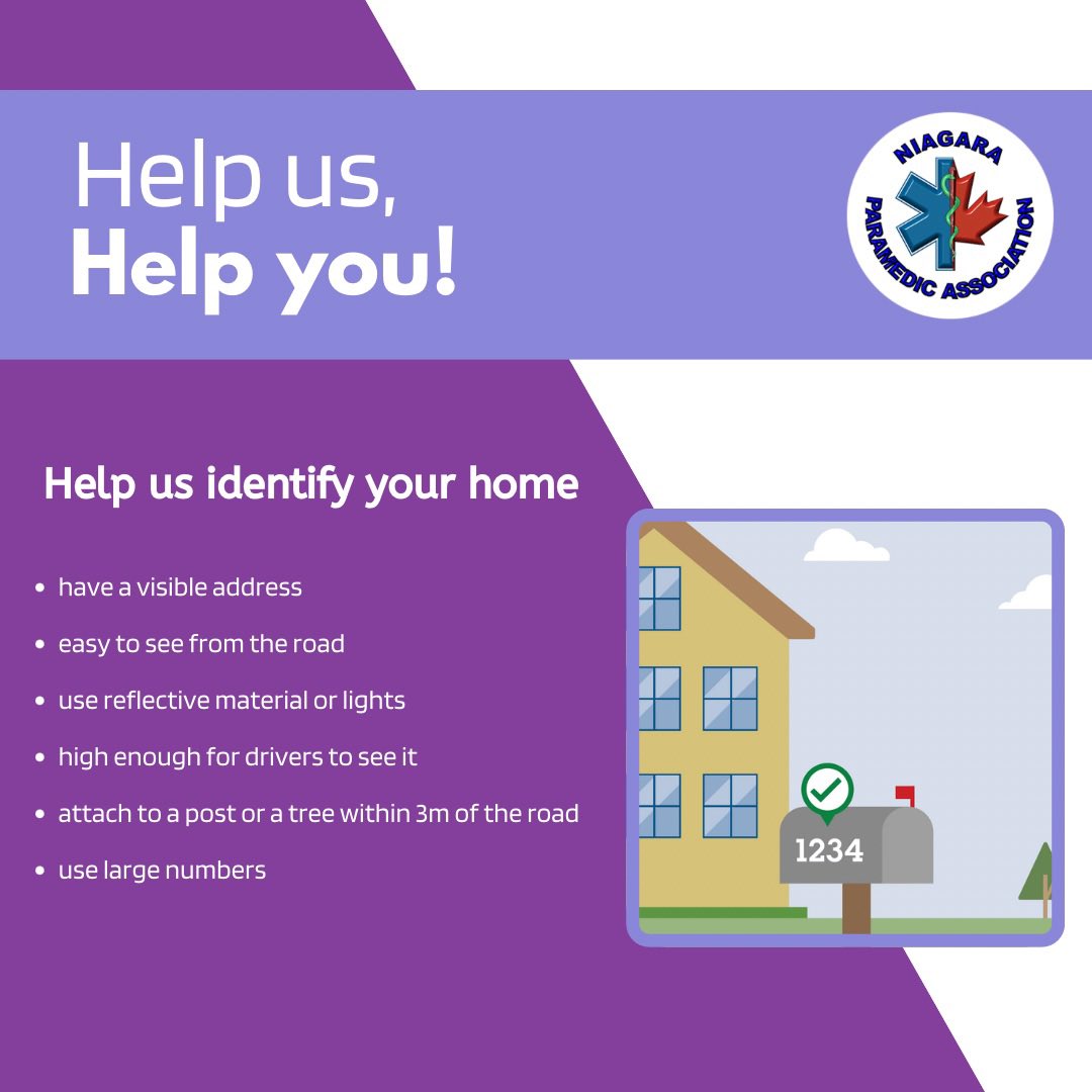 In an emergency, seconds count! We have the skills, knowledge and equipment to help you but we need to be able to find you. 👀

Follow these tips to ensure your address is clearly visible for first responders so we can find you when you need us #HelpUsHelpYou 🚑🚒🚓