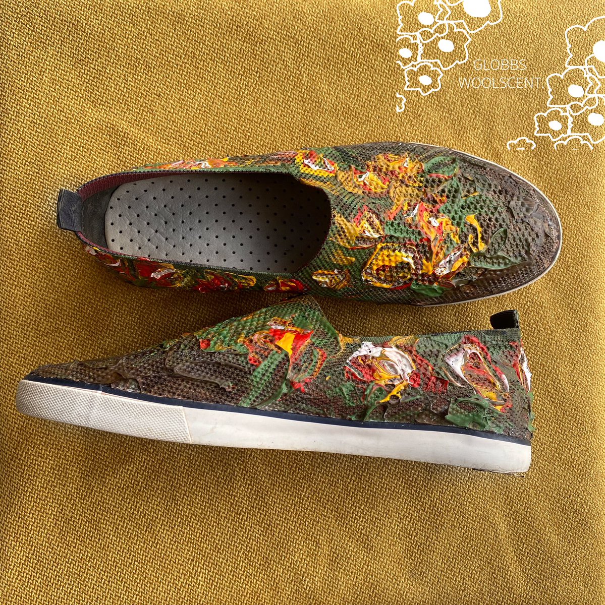Jchambalin's tweet photo. Hello Everyone , We just launched my first shoe collection ,it’s called GLOBBS WOOLSCENT  and it shows the dedication of this brand towards globb painted oriented design for comfortable everyday use, this is the first product from it and there are even more as the week progress . https://t.co/qZ02760Xcs