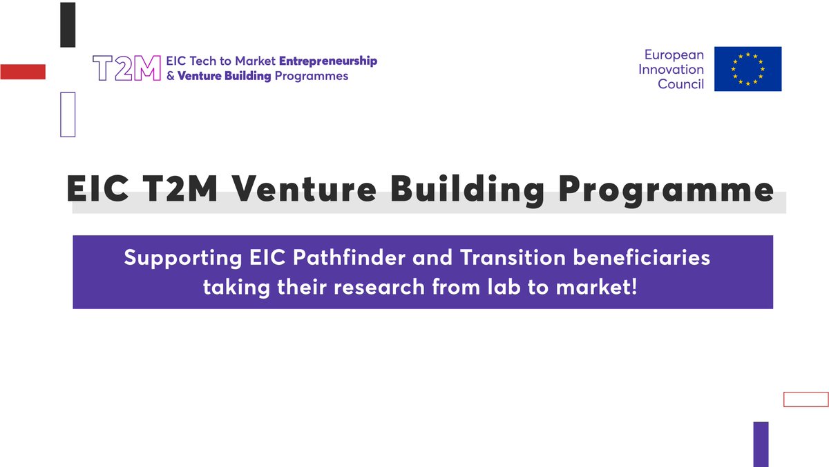 🚀It’s great to have the opportunity of taking #ASTOUND  into the #EUeic​ Tech to Market (T2M) Venture Building. We are happy to be working with the programme’s team to improve our business offer and take on the market successfully.

More Info: eic.ec.europa.eu/eic-funding-op… #EIC