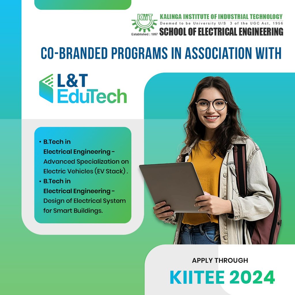 Transform vision into reality! Study Electrical Engineering at #KIIT

Enroll now - kiitee.ac.in
.
.
.
#ShapingTomorrow #KIITInnovates #AcademicExcellence