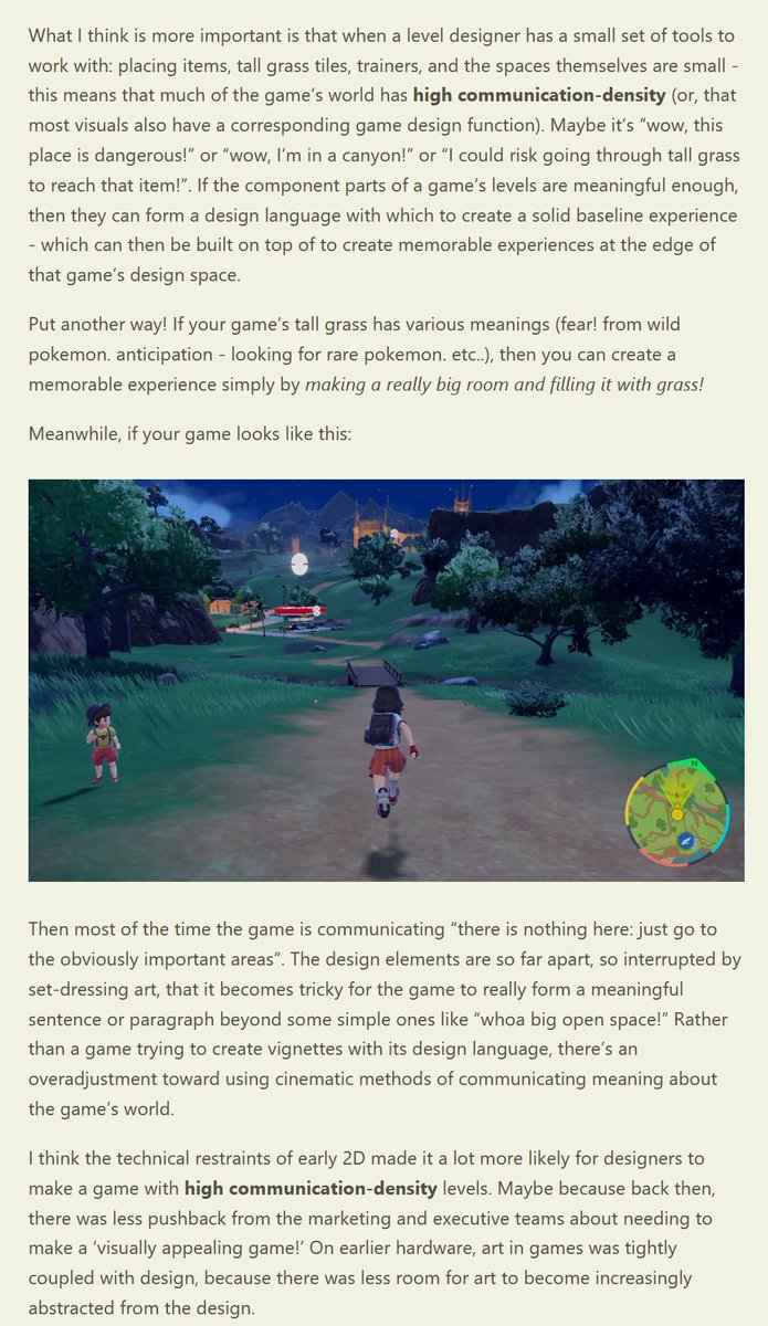 new post: Why Were Older Pokemon Games More Memorable? and what takeaways on adventure games can we learn from this? (links below!)