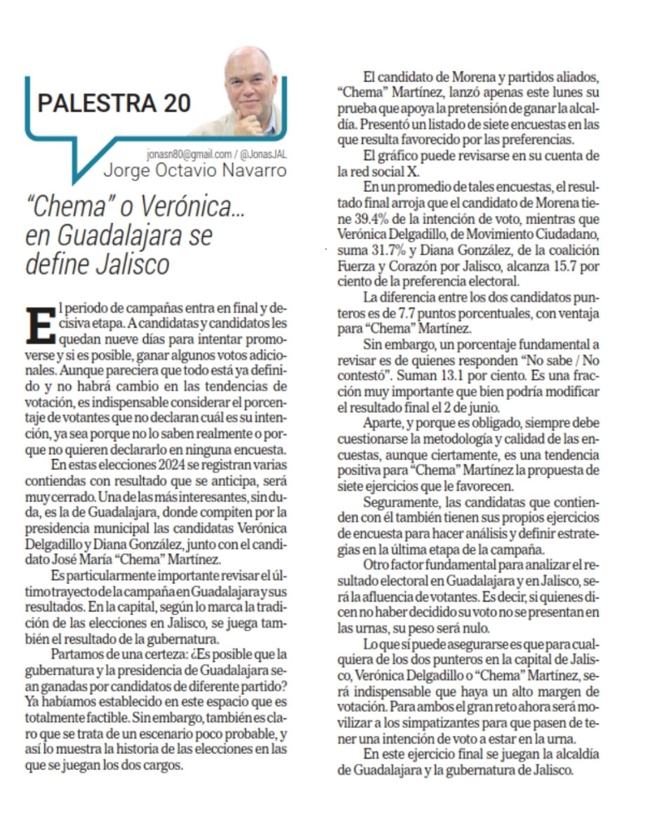 bourjack's tweet photo. ¿Se define Jalisco en Guadalajara? Interesante la columna de @JonasJAL 
(El Informador) https://t.co/QQ43Bgfr1z