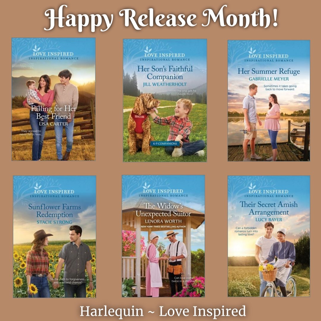 Happy Release Month to <a href="/LisaCarter27/">Lisa Carter</a>, <a href="/JillWeatherholt/">Author Jill Weatherholt</a>, <a href="/MeyerGabrielle/">Gabrielle Meyer</a>, Stacie Strong, <a href="/LenoraWorth/">Lenora Worth</a> and Lucy Bayer🥳

harlequin.com/shop/brand/lov…

#booklaunch #newrelease #releaseday #June2024
#booklovers #amreading #cleanreads #RomanceBooks
<a href="/LoveInspiredBks/">LoveInspiredBks</a> <a href="/HarlequinBooks/">Harlequin Books</a>