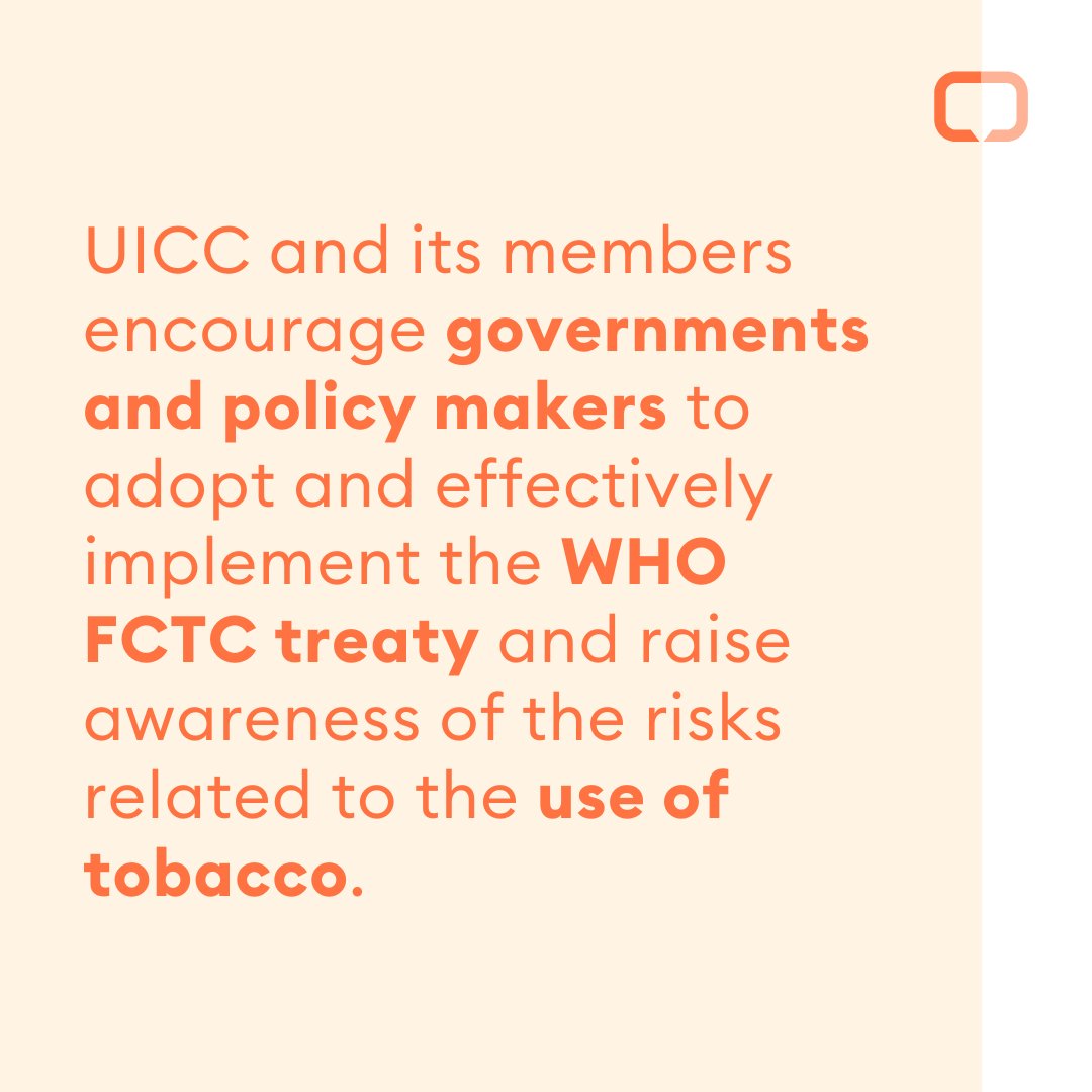 Join us in advocating for global health! UICC and its members urge governments worldwide to adopt and enforce the WHO FCTC treaty and spread awareness about the dangers of tobacco use. #WorldNoTobaccoDay
