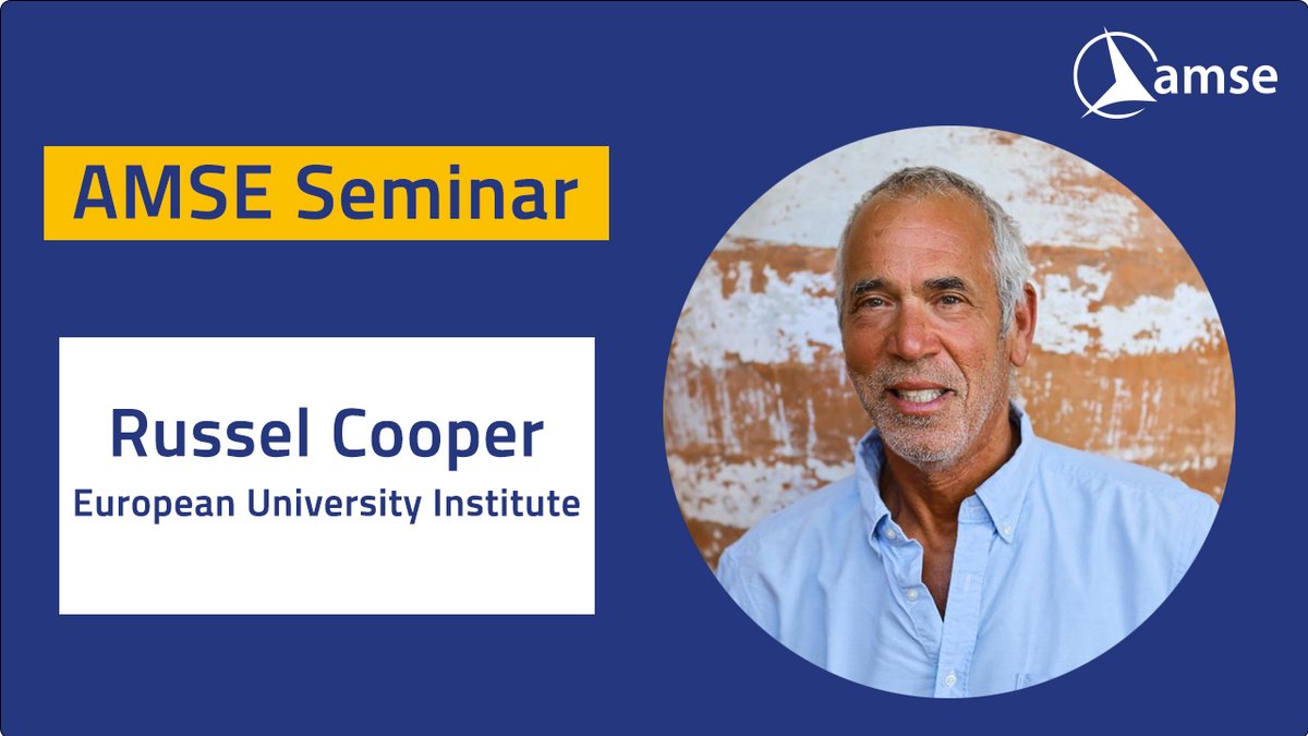 Macro and Labor Market Seminar| Determining #Gender Differences in #Education and Labor Market Outcomes 🗣️Russell Cooper, European University Institute 📅May 24, 11:30am to 2:30pm 📍IBD, #Marseille ➡️amse.site/jfkwp 📷European University Institute