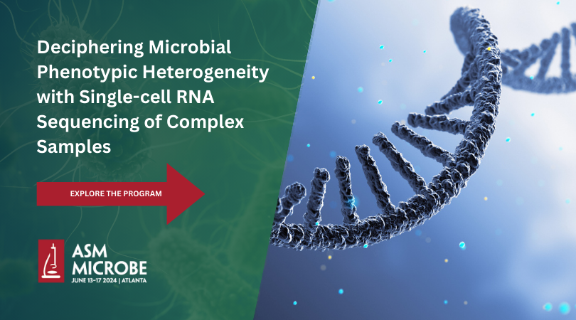 Curious how high throughput transcriptome quantitation of thousands of single bacterial cells can reshape our understanding of microbial diversity & adaptation? Register for #ASMicrobe 2024 & gain insights into bacterial phenotypic heterogeneity & more: asm.social/1Sk