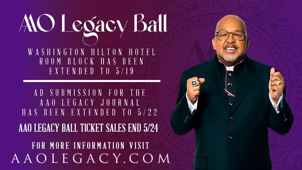 It's an honor to be honored. #SayYes and join us the first week of June for Legacy Weekend. We're kicking it off in style on Saturday June 1st with the Legacy Ball. Have you gotten your tickets? Visit aaolegacy.com to secure your seat! 

#BeGreater #ShiftingIntoGreater