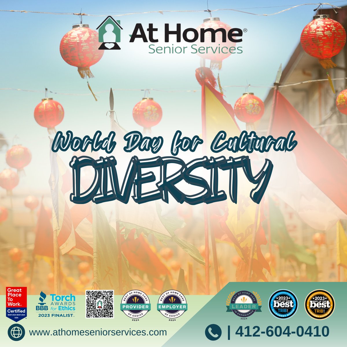 AtHomeSenior's tweet photo. From every corner of the globe, we bring unique stories and traditions. Let's celebrate the richness of our global heritage on World Day for Cultural Diversity! Together, we form a masterpiece of cultural expression.  #GlobalUnity #WorldCulturalDiversityDay https://t.co/vInbF1gw3E