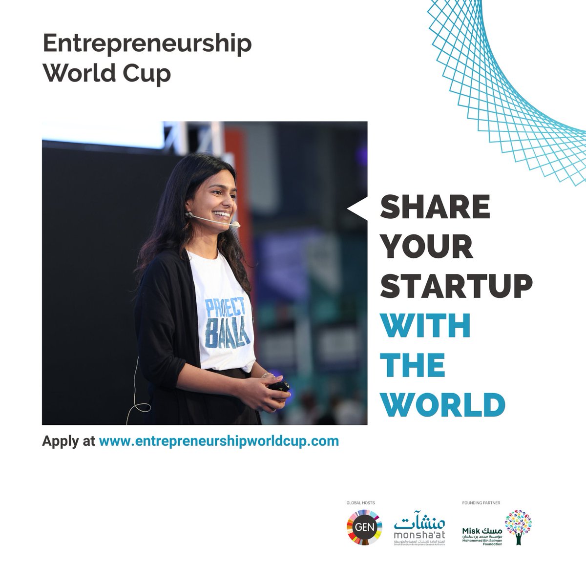 Access a platform to share your venture and its solutions with the world. You're just one step away.

Apply for the #EntrepreneurshipWorldCup at genglobal.org/ewc/apply

#EWC2024