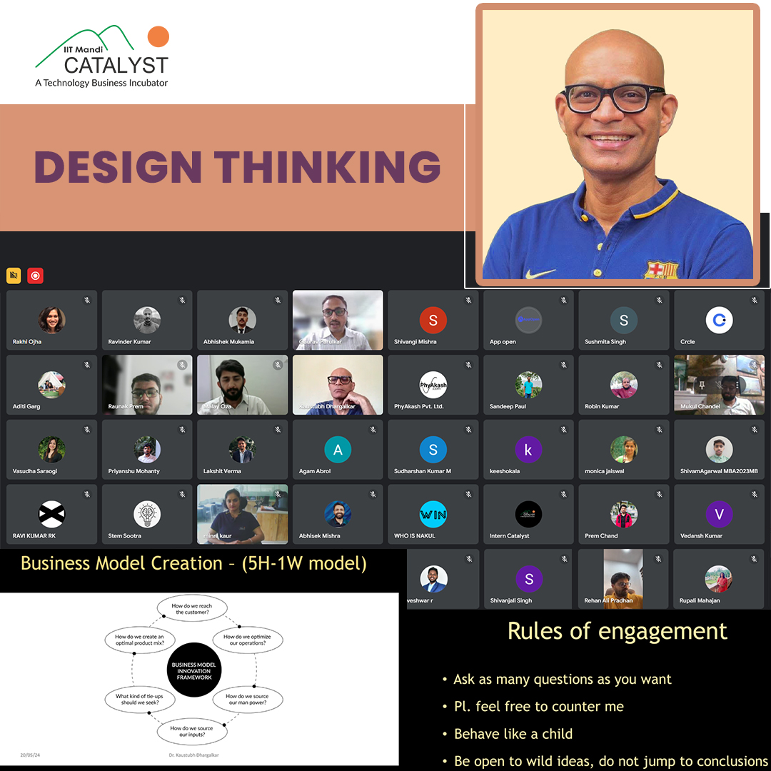 iitmndicatalyst's tweet image. On May 20, 2024, IIT Mandi Catalyst hosted a &quot;Design Thinking&quot; workshop for its incubated startups and aspiring innovators. The workshop was facilitated by Dr. Kaustubh Dhargalkar, an author and Design Thinking coach.
#iitmandicatalyst #iitmandi #DesignThinkingWorkshop #incubator