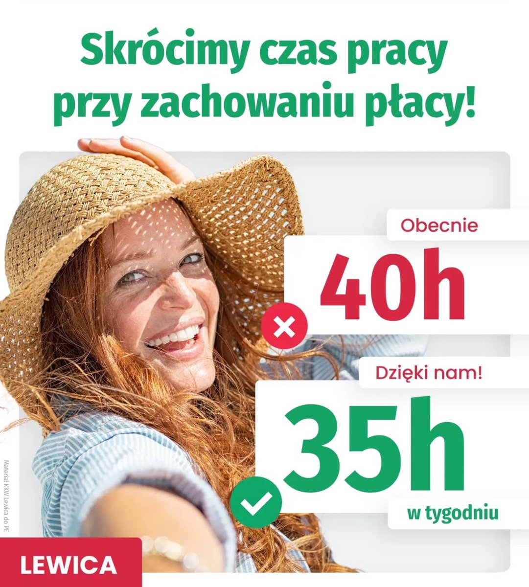 Polki i Polacy zasługują na odpoczynek! ✌️ 🇵🇱🇪🇺 9 czerwca idź na wybory do Parlamentu Europejskiego i przyczyń się do skrócenia czasu pracy przy zachowaniu płacy! #EuropaDlaCiebie