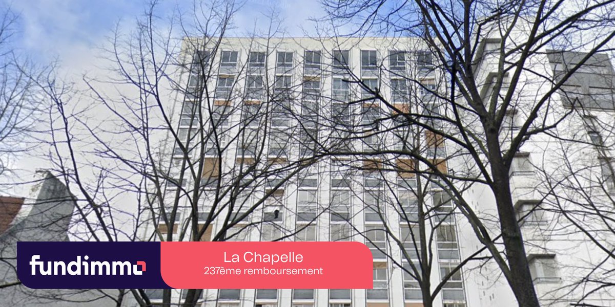 ✅ 237ème remboursement pour Fundimmo : La Chapelle

Les 168 investisseurs du projet se voient rembourser leur capital de 419.950 € et plus de 102.745 € d’intérêts bruts !

#investissement #crowdfunding #immobilier #financementparticipatif #crowdfundingimmo #detteprivée