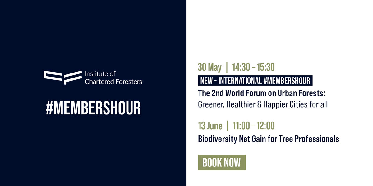 Visit our website to learn more about our upcoming #MembersHour webinars on international urban forests and biodiversity net gain! Events calendar: bit.ly/3fOaD5P
