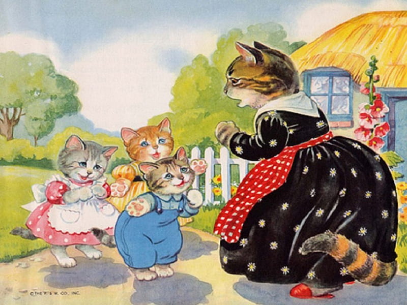 The three little kittens, they lost their mittens,
And they began to cry
'Oh, mother dear, we sadly fear,
That we have lost our mittens

🐈‍⬛One of my fave nursery rhymes that always had the cutest illustrations & taught me not to lose my mittens🐈‍⬛
#FairyTaleTuesday #FairyTaleFlash