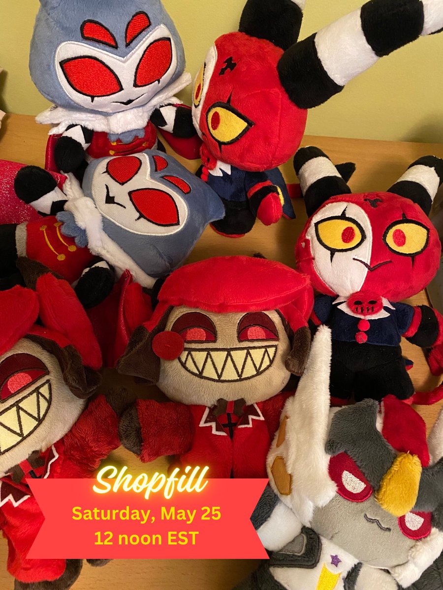 It’s been hard for me to focus on sewing. This is what I’ve got right now, so I’m going to go ahead and do a shopfill for Saturday. Hellaverse will be $85, Deadlock $70. Two each of who you see here. #helluvaboss #HazbinHotelAlastor