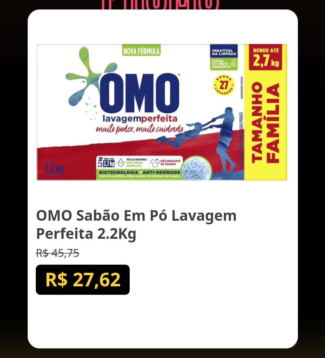 🛍️OMO Sabão Em Pó Lavagem Perfeita 2.2Kg

~de R$ 45,75~
💸por R$ 27,62 🚨🚨

👉Link p/ Comprar:  achadoswill.com/p/DUHWYtgHnM

_*Promoção sujeita a alteração a qualquer momento*_