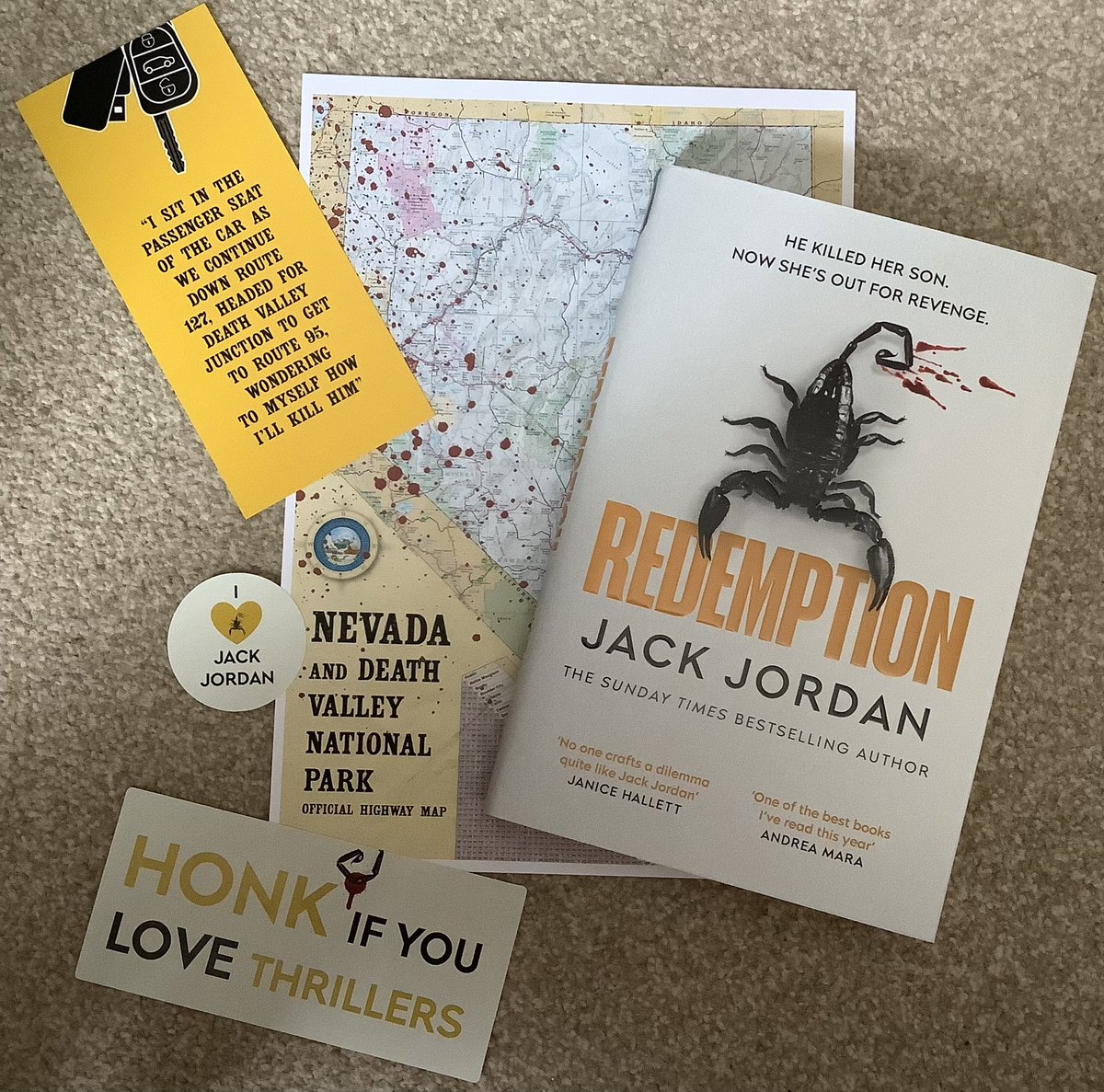 📮BOOK POST📮 Many thanks @likely_suspects @simonschusterUK for my pack of goodies for #Redemption by @JackJordanBooks I’ve been to Death Valley a couple of time so I’m really intrigued 😱 I will be running a giveaway on Publication day 20th June. Don’t miss it