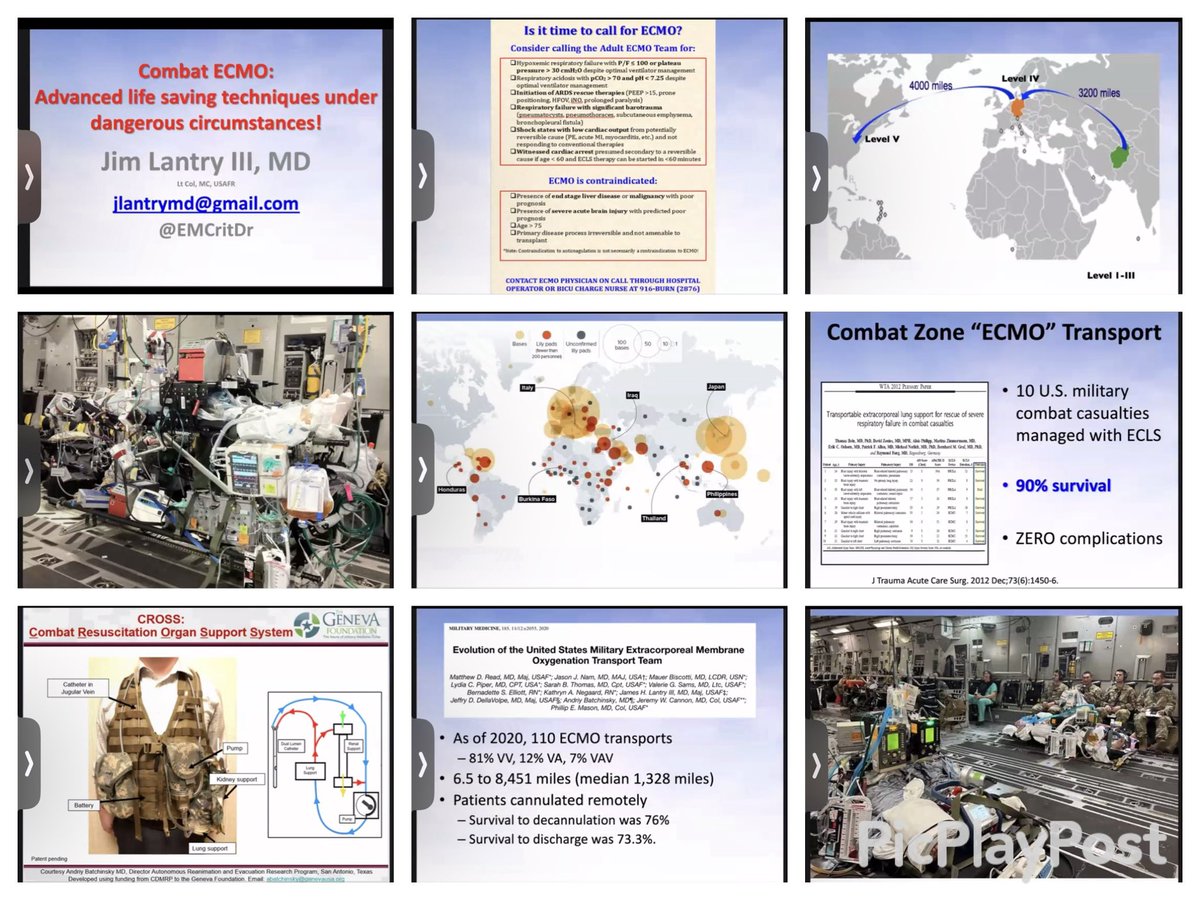 Absolutely amazing presentation by @EmCritDr; “Combat ECMO”👍…